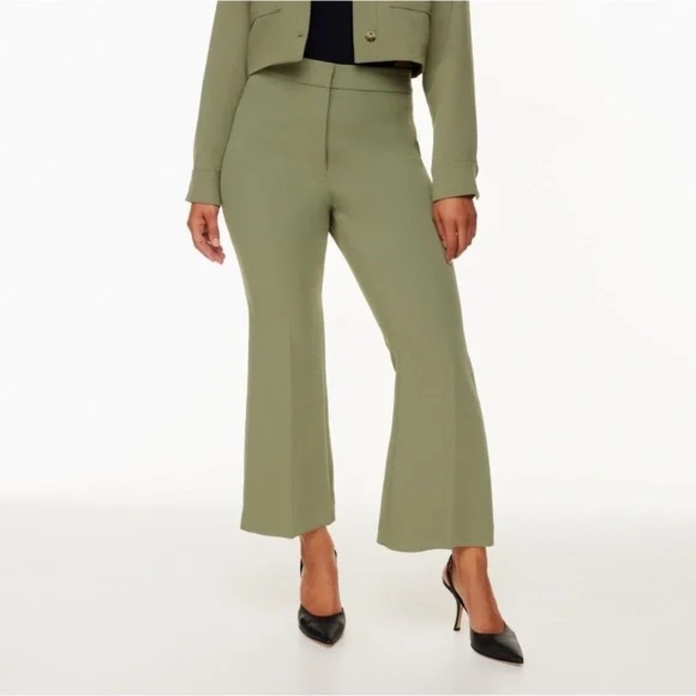 Wilfred “Sequence” Olive Green Cropped Flared Pants